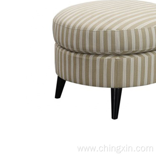 Brown Stripe KD Fabric Leisure Living Room Stool